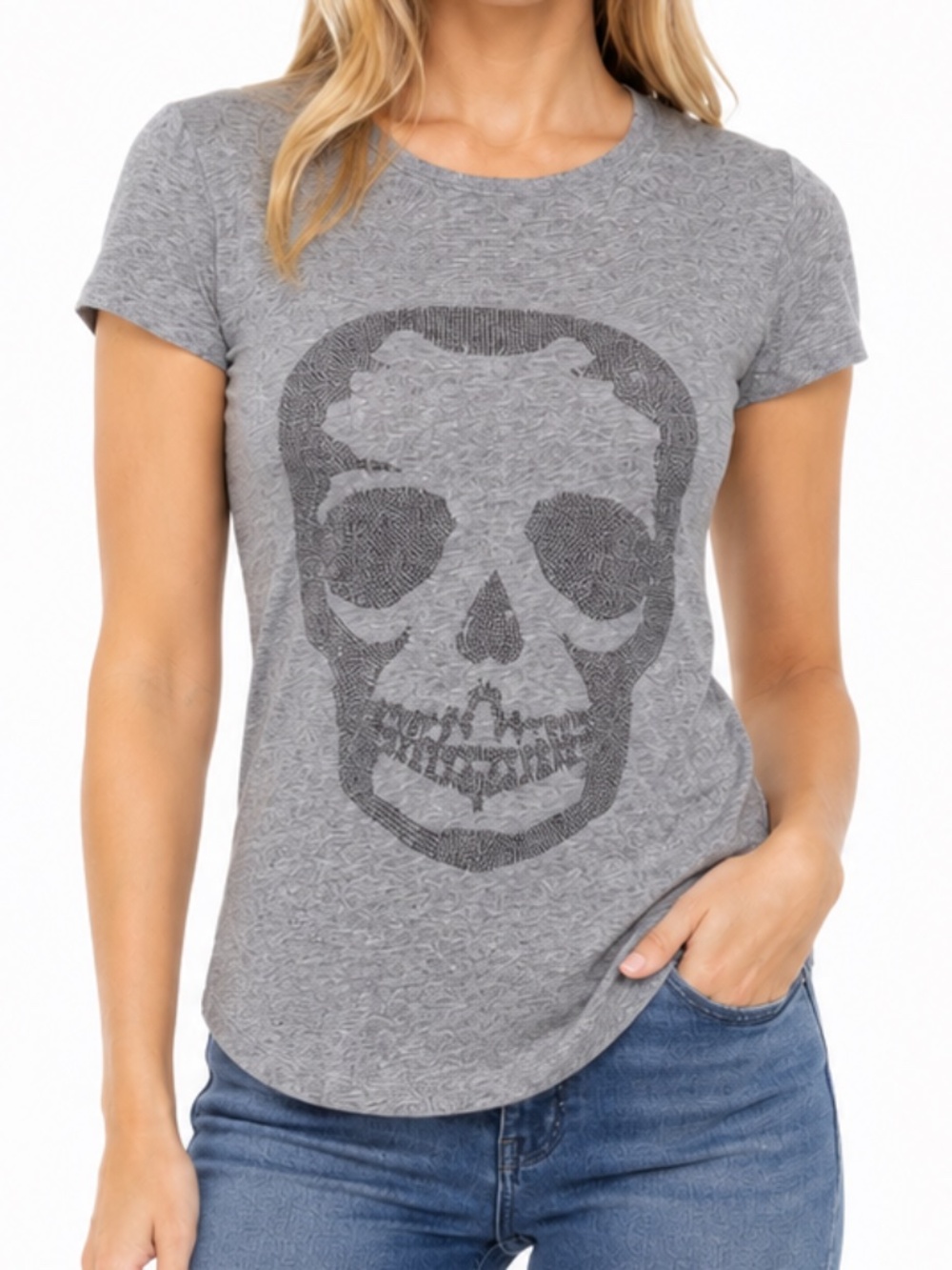 Zadig‎ & Voltaire - New! Skull Cotton & Modal T-shirt - Navy